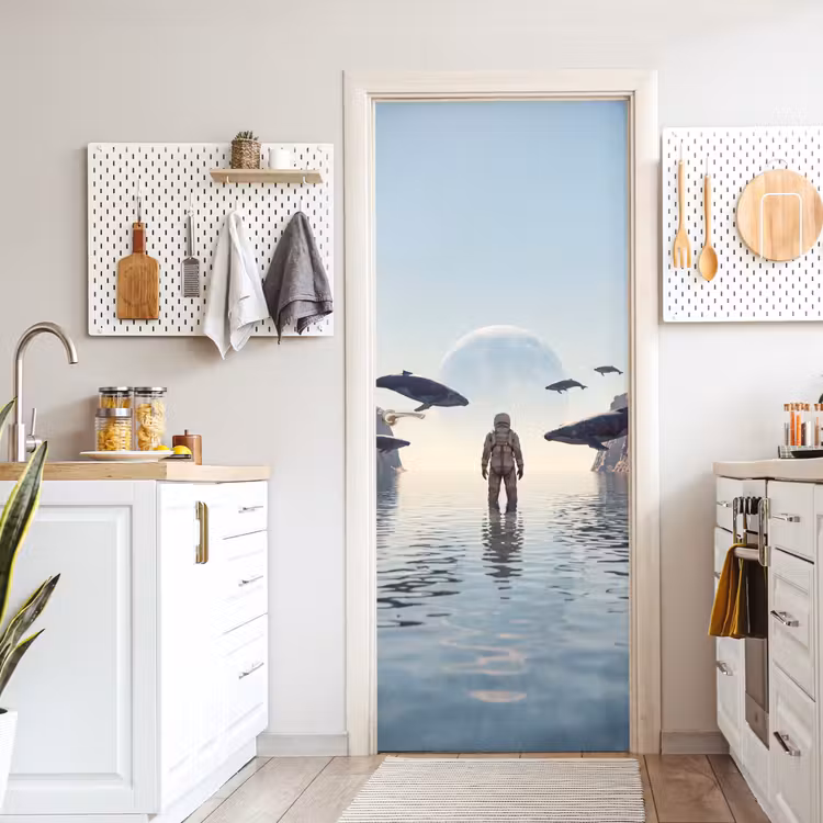 Deursticker - Ruimtevaarder - Walvis - Fantasie — 7