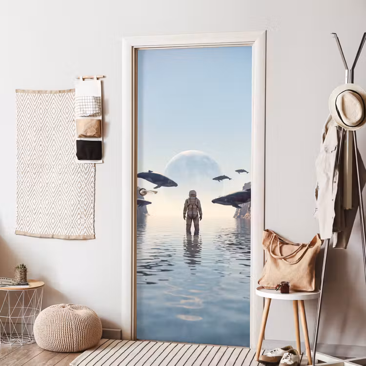 Deursticker - Ruimtevaarder - Walvis - Fantasie — 8