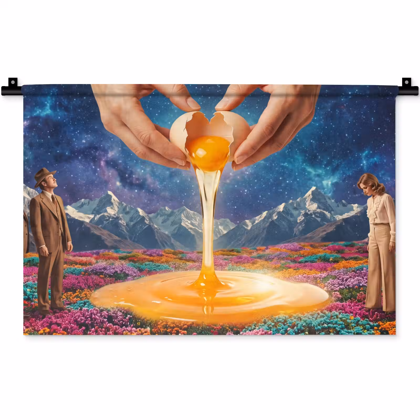 Wandkleed - Handen - Ei - Surrealisme — 1