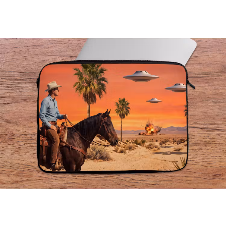 Laptophoes - Cowboy - Paard - Woestijn — 2