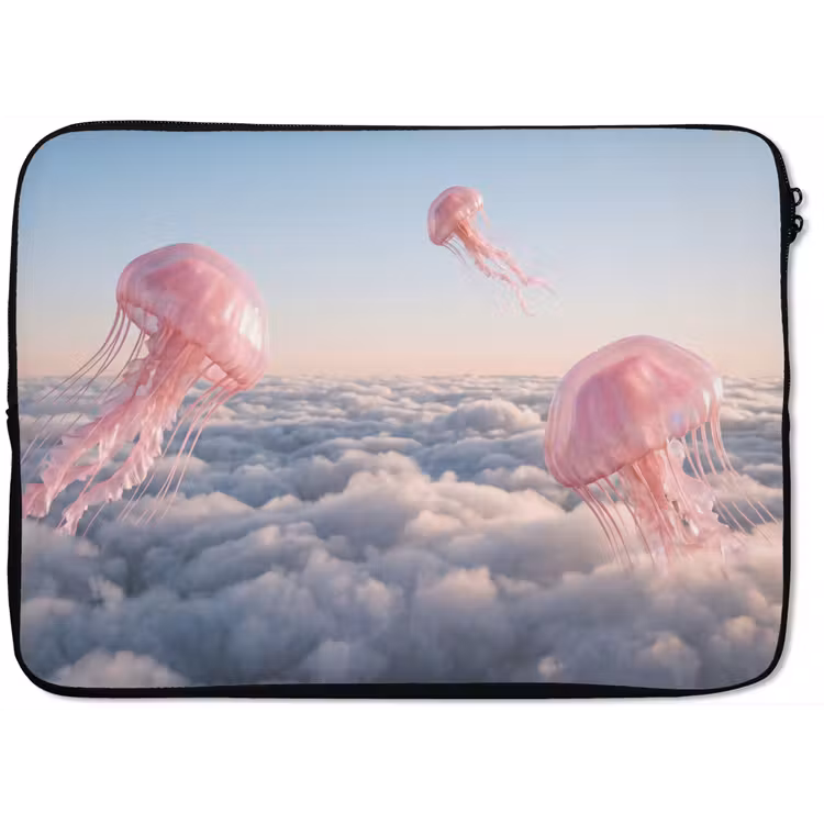 Laptophoes - Roze dier - Wolken — 1