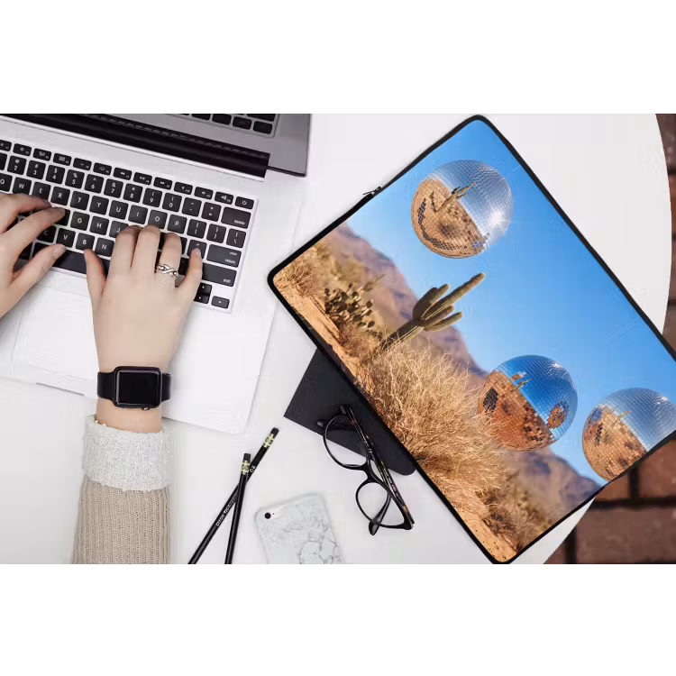 Laptophoes - Woestijn - Spiegelbal - Kunst — 3