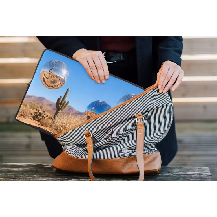 Laptophoes - Woestijn - Spiegelbal - Kunst — 4