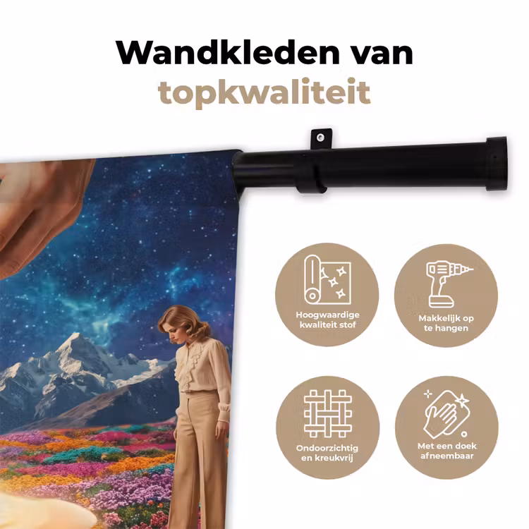 Wandkleed - Handen - Ei - Surrealisme — 3