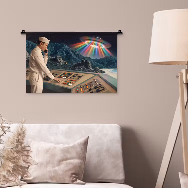 Wandkleed - Man - Controlekamer - Strand — 2