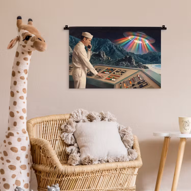 Wandkleed - Man - Controlekamer - Strand — 5