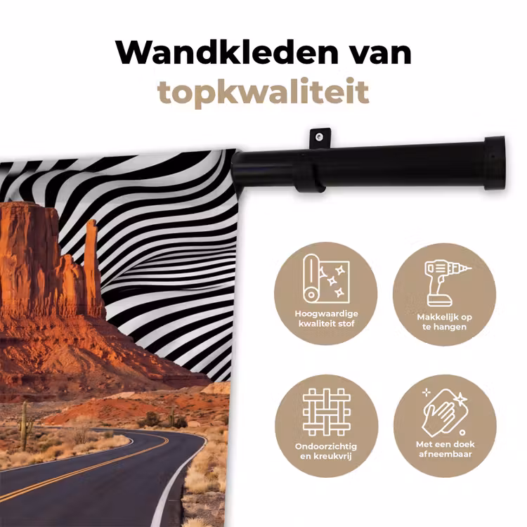 Wandkleed - Paard - Woestijn - Natuur — 3