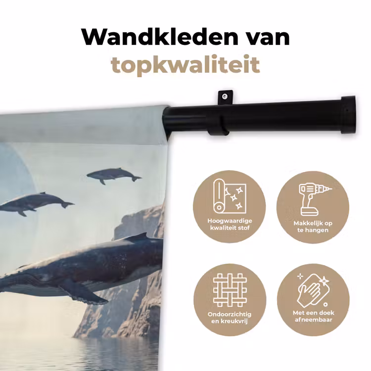 Wandkleed - Ruimtevaarder - Walvis - Fantasie — 3
