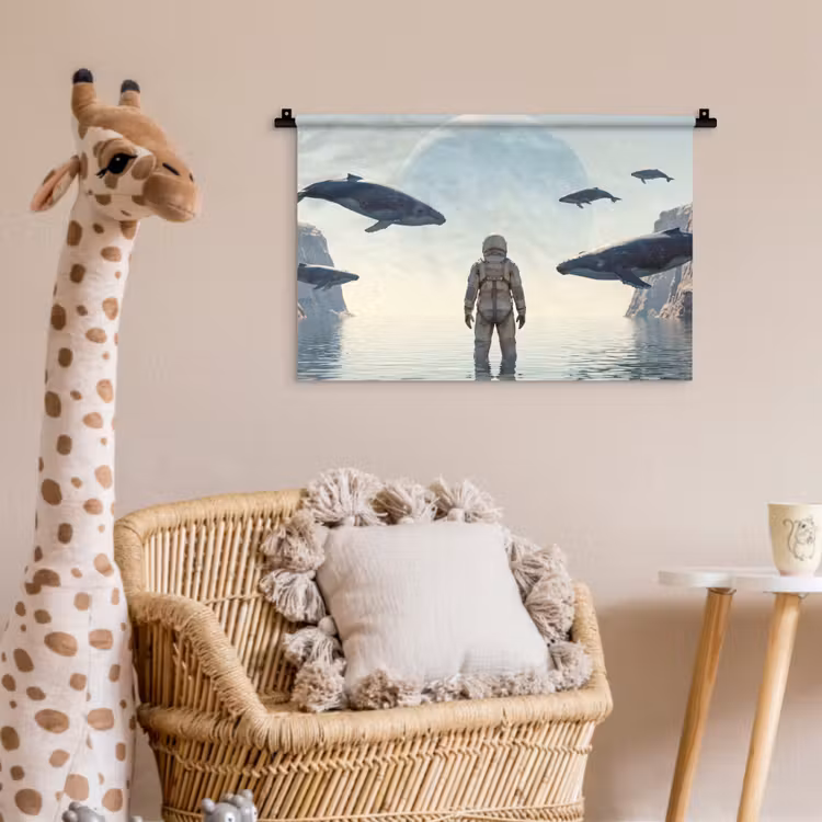 Wandkleed - Ruimtevaarder - Walvis - Fantasie — 5