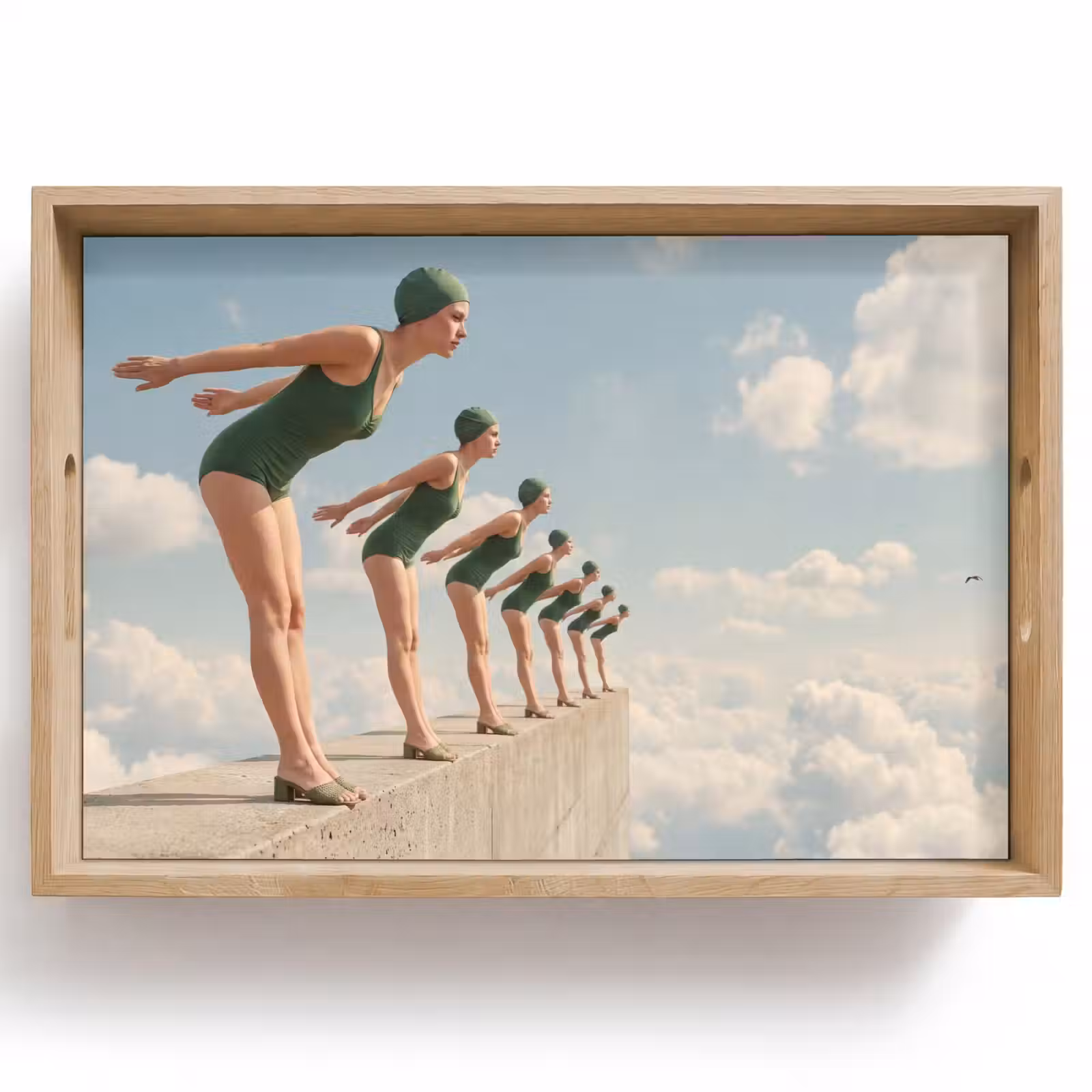 Dienblad - Vrouwen - Duikhouding - Wolken — 1