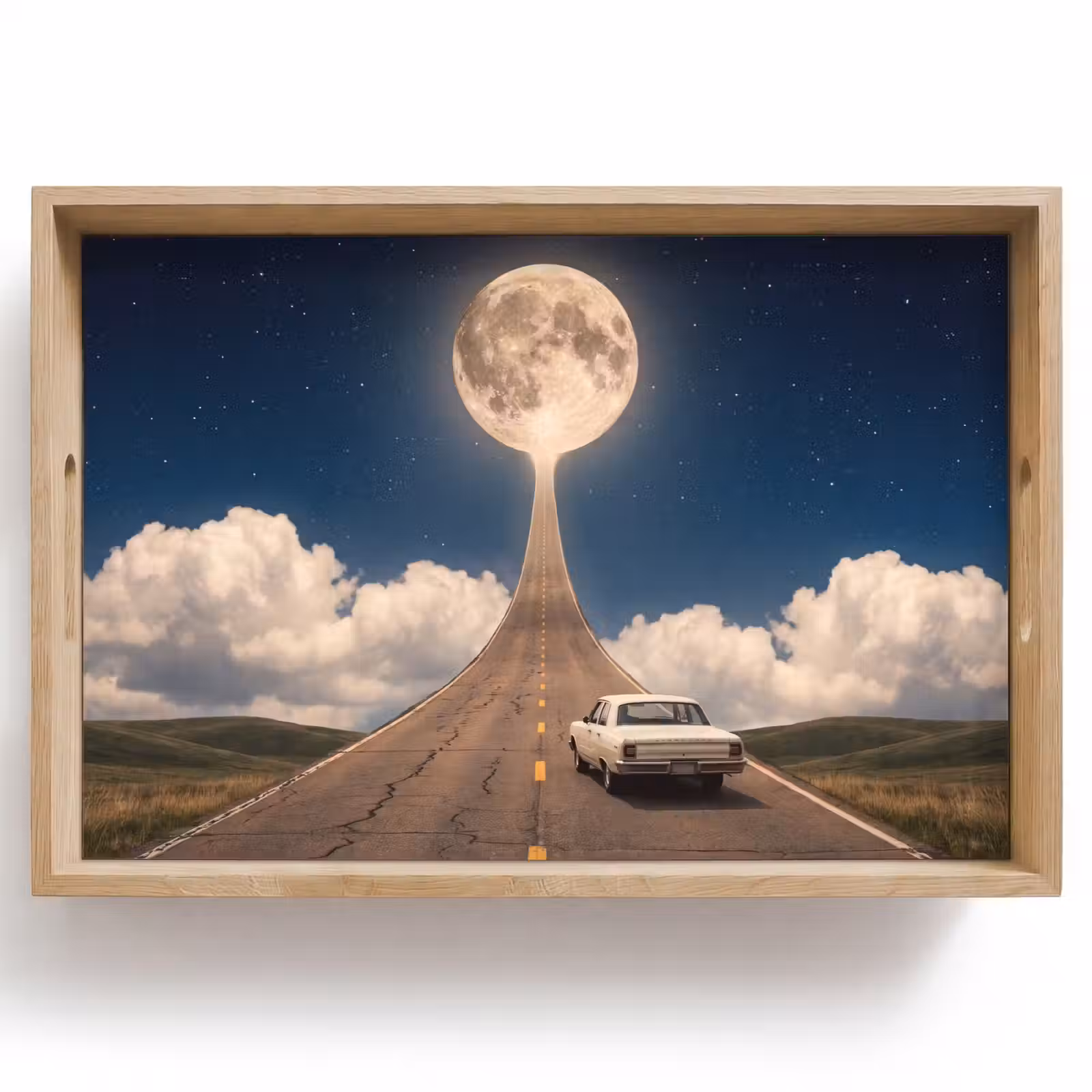 Dienblad - Weg - Maan - Nacht — 1