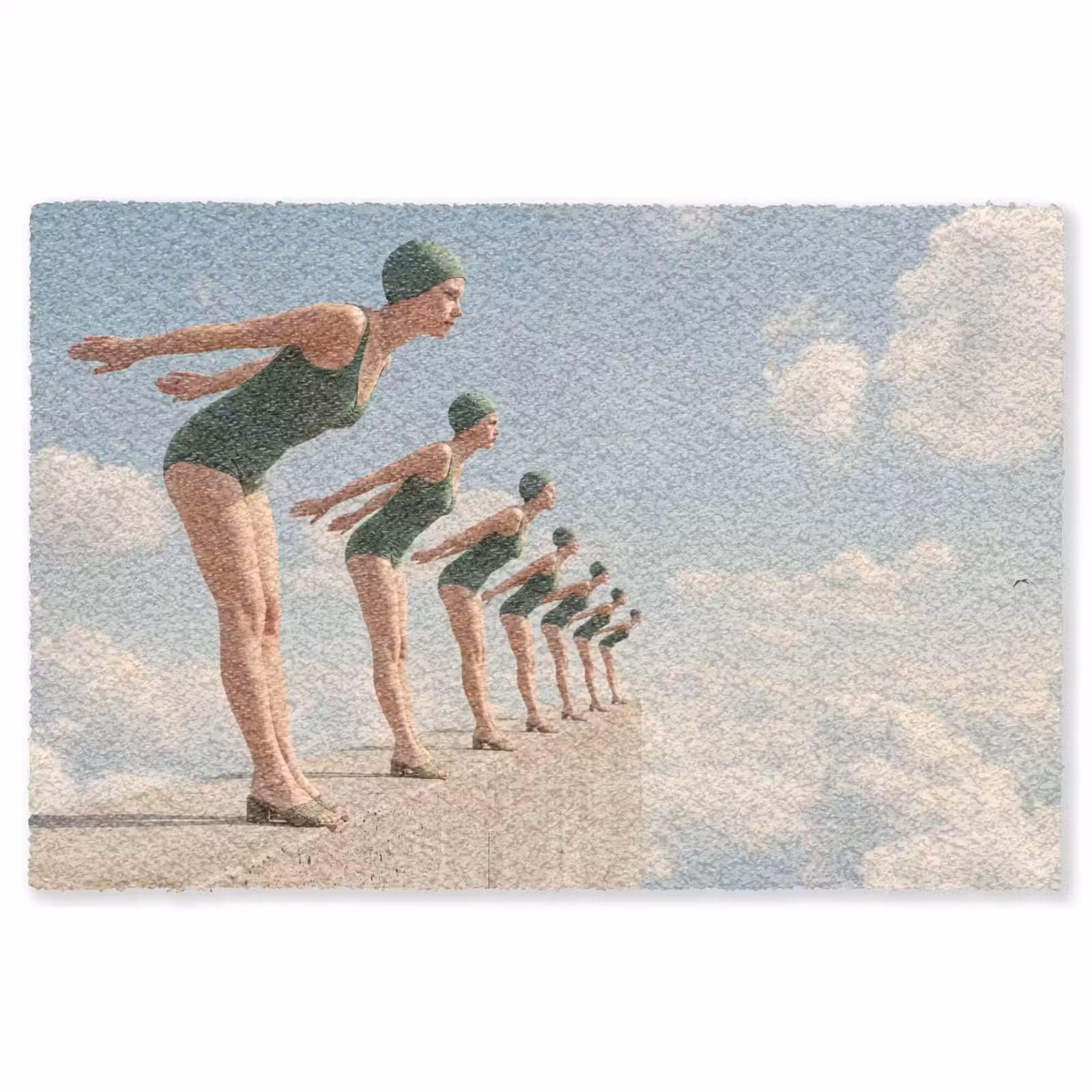 Vloerkleed - Vrouwen - Duikhouding - Wolken — 1