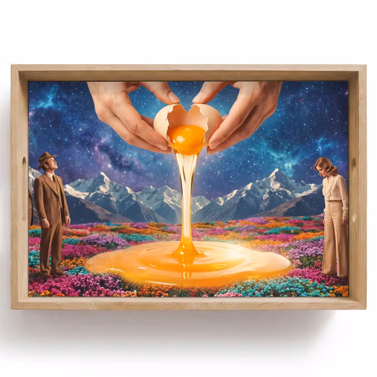 Dienblad - Handen - Ei - Surrealisme — 1