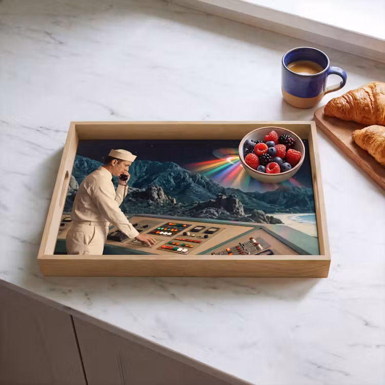 Dienblad - Man - Controlekamer - Strand — 4