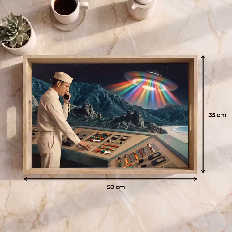 Dienblad - Man - Controlekamer - Strand — 9