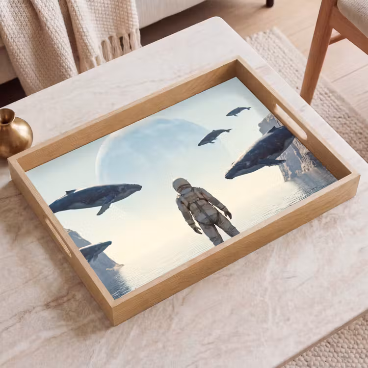 Dienblad - Ruimtevaarder - Walvis - Fantasie — 2