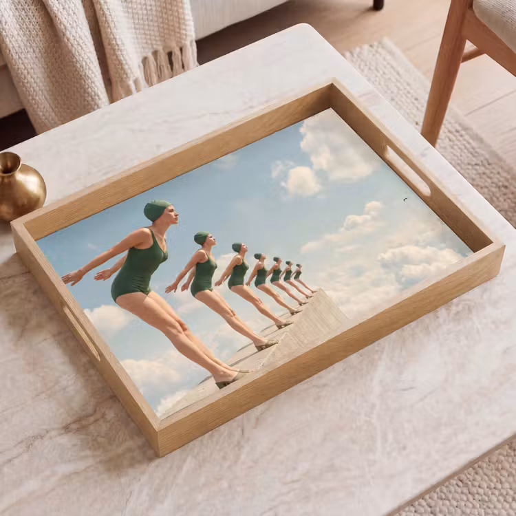 Dienblad - Vrouwen - Duikhouding - Wolken — 2