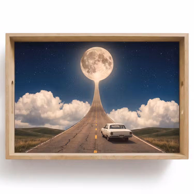Dienblad - Weg - Maan - Nacht — 1