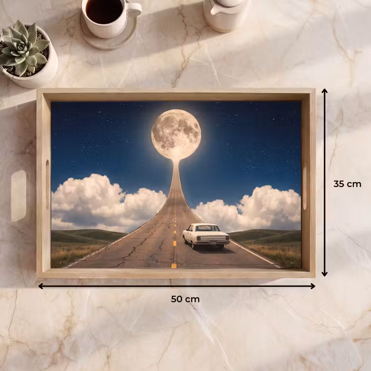 Dienblad - Weg - Maan - Nacht — 9