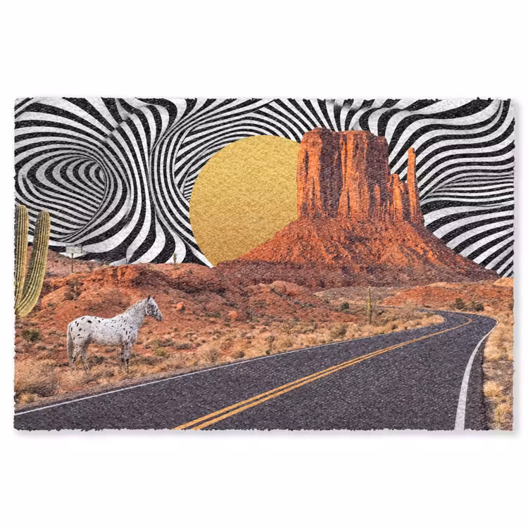 Vloerkleed - Paard - Woestijn - Natuur — 1