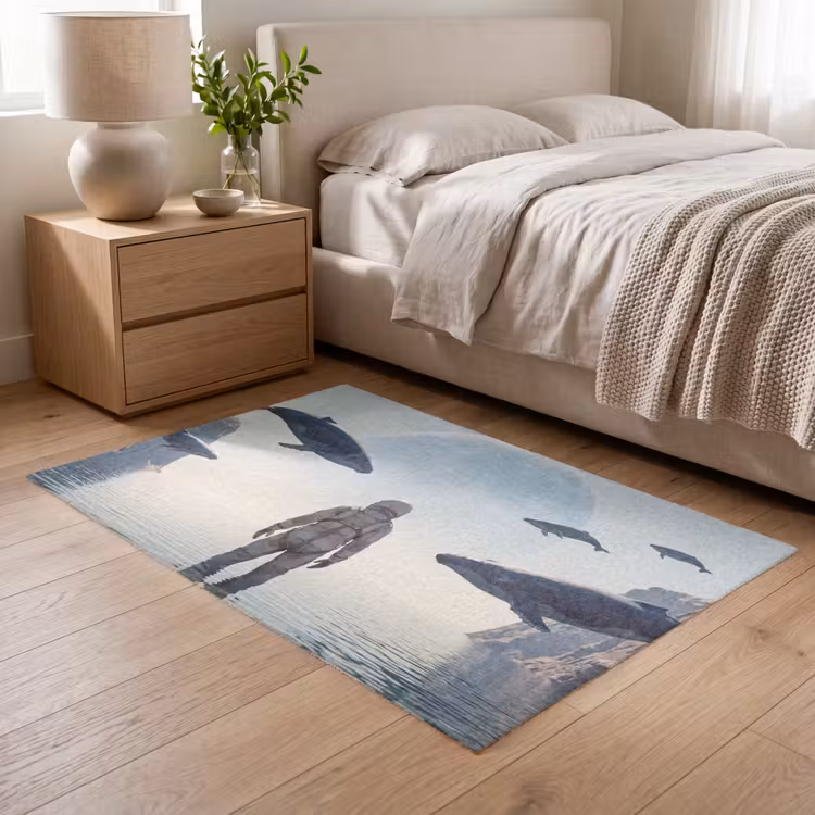 Vloerkleed - Ruimtevaarder - Walvis - Fantasie — 5