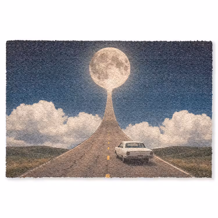 Vloerkleed - Weg - Maan - Nacht — 1