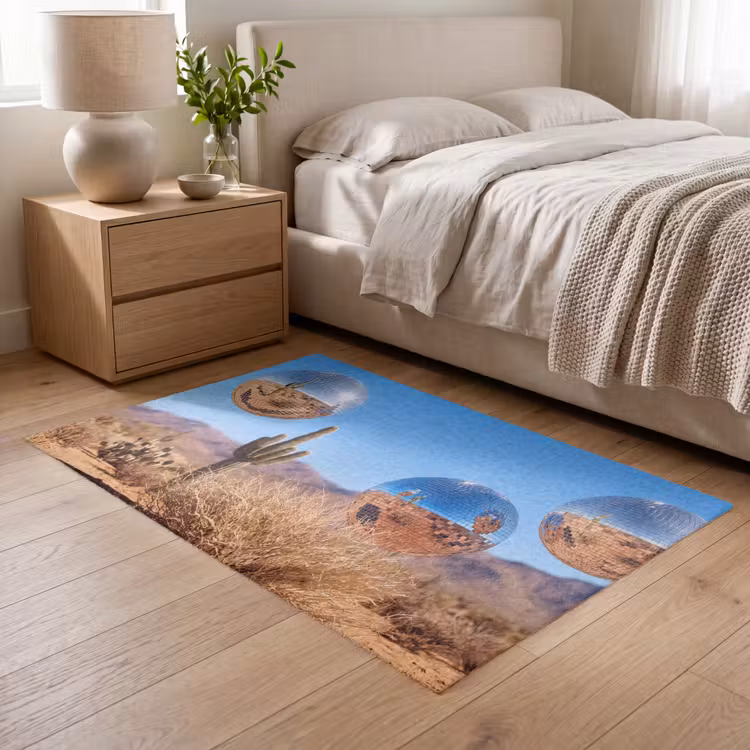 Vloerkleed - Woestijn - Spiegelbal - Kunst — 5