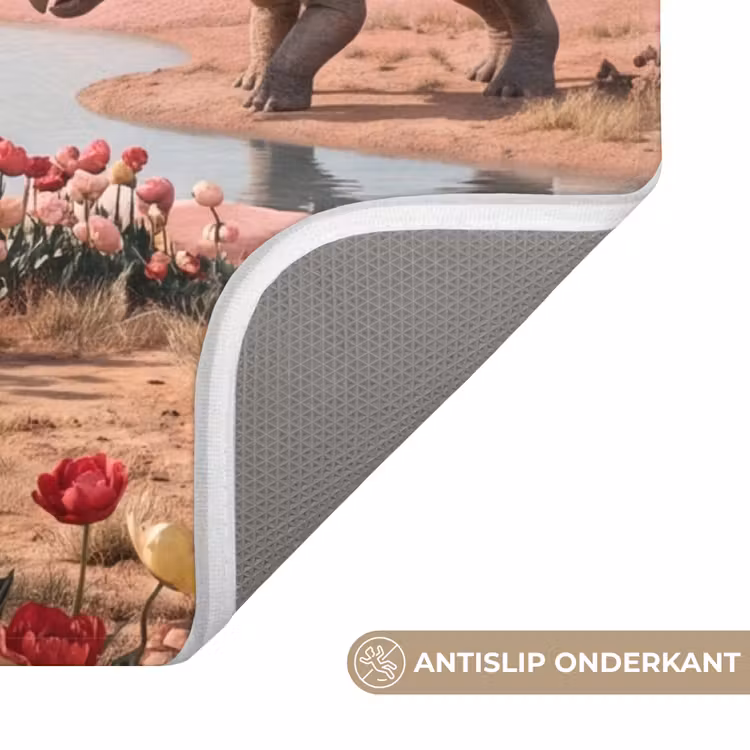 Wc Mat - Dinosaurus - Roze - Landschap — 4