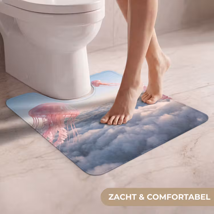 Wc Mat - Roze dier - Wolken — 5