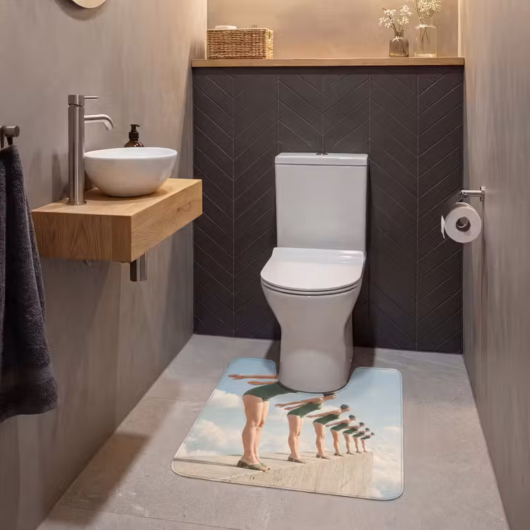 Wc Mat - Vrouwen - Duikhouding - Wolken — 2