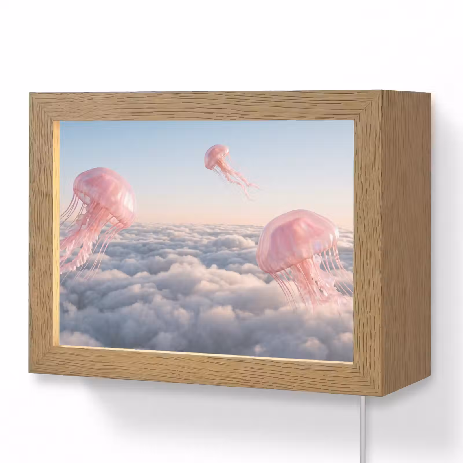 Lightbox - Wandlamp - Roze dier - Wolken — 1