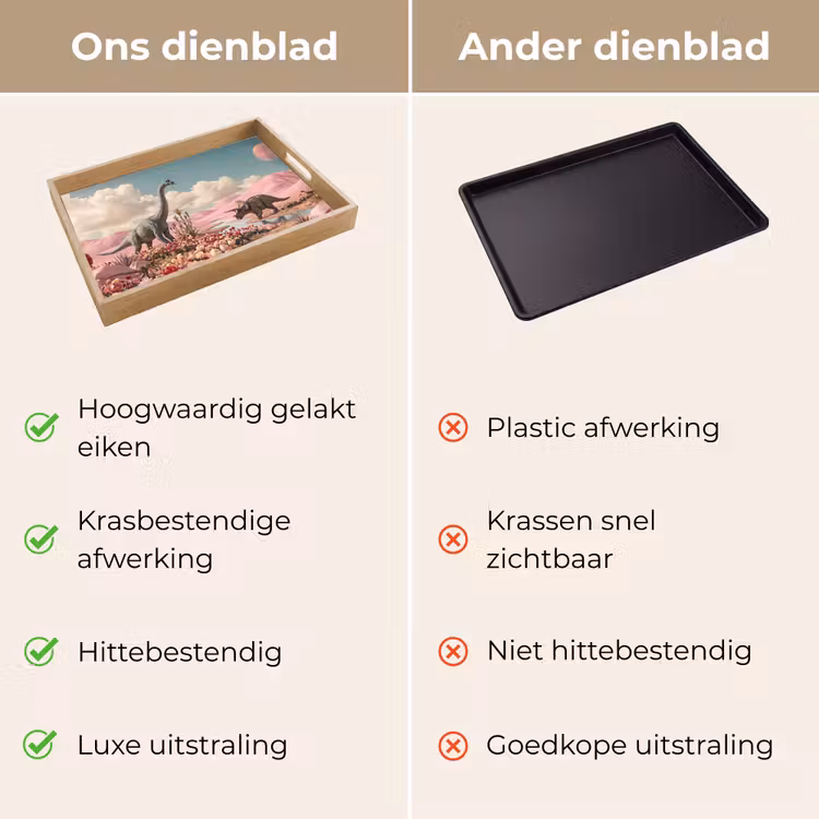 Dienblad - Dinosaurus - Roze - Landschap — 3