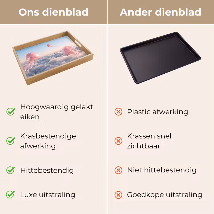 Dienblad - Roze dier - Wolken — 3