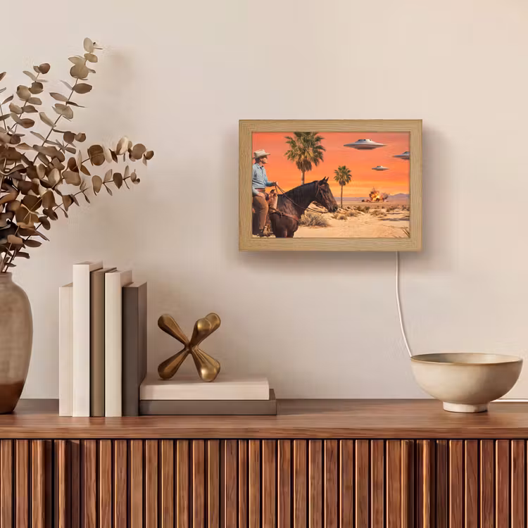 Lightbox - Wandlamp - Cowboy - Paard - Woestijn — 4