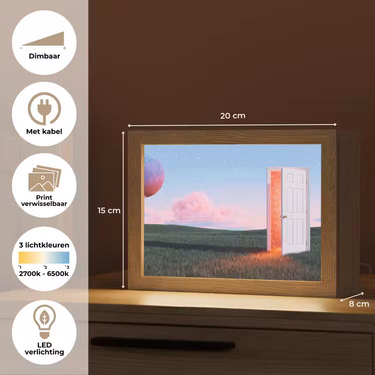 Lightbox - Wandlamp - Deur - Fantasie - Ruimte — 9