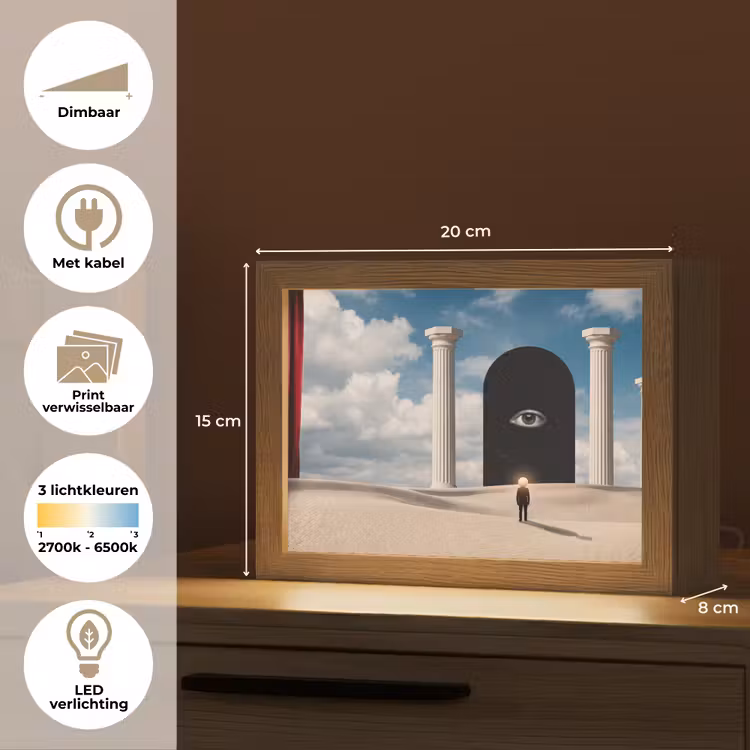 Lightbox - Wandlamp - Droom - Woestijn - Oog — 9