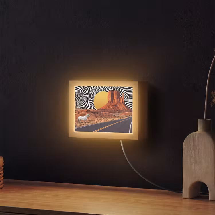Lightbox - Wandlamp - Paard - Woestijn - Natuur — 2
