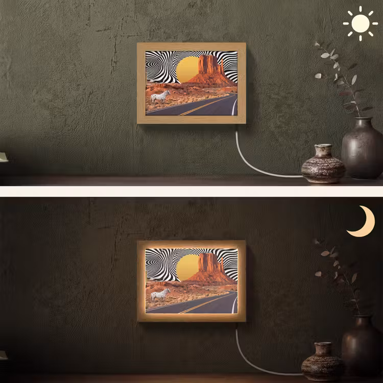 Lightbox - Wandlamp - Paard - Woestijn - Natuur — 3