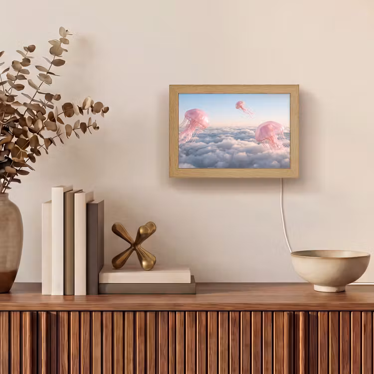 Lightbox - Wandlamp - Roze dier - Wolken — 4
