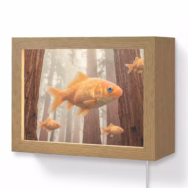 Lightbox - Wandlamp - Vis - Bos - Fantasie — 1