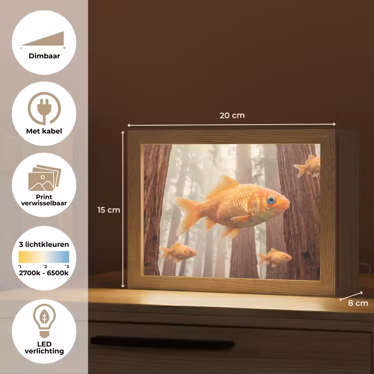 Lightbox - Wandlamp - Vis - Bos - Fantasie — 9