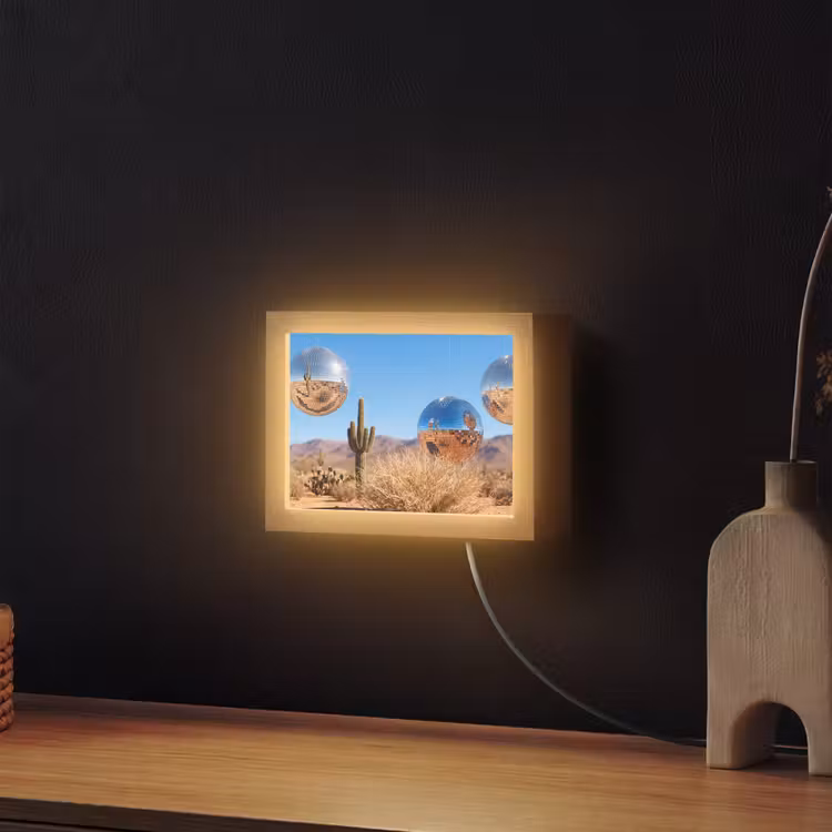 Lightbox - Wandlamp - Woestijn - Spiegelbal - Kunst — 2