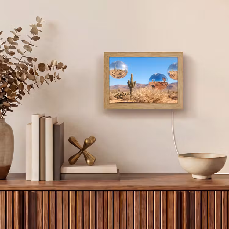 Lightbox - Wandlamp - Woestijn - Spiegelbal - Kunst — 4
