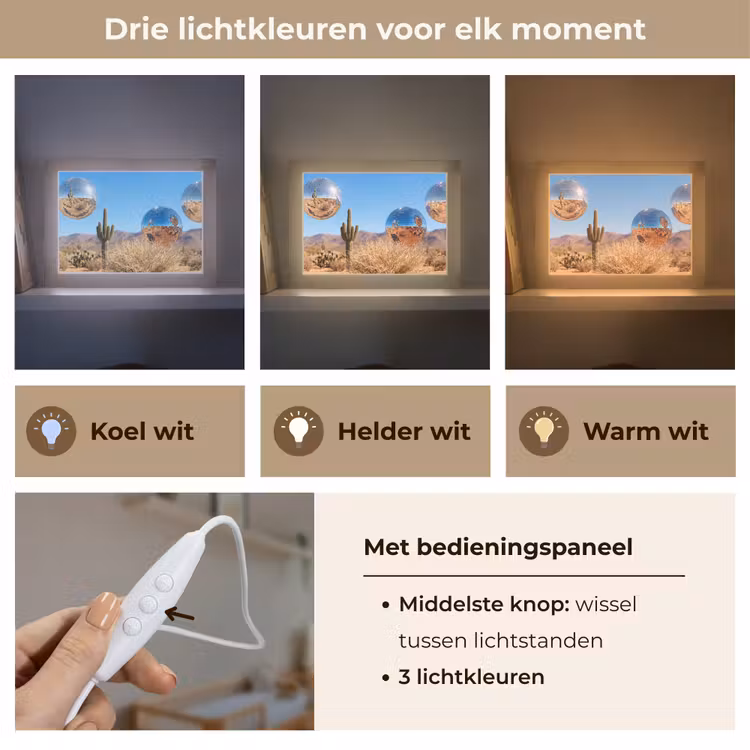 Lightbox - Wandlamp - Woestijn - Spiegelbal - Kunst — 7