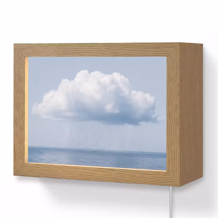 Lightbox - Wandlamp - Wolk - Regen - Natuur — 1