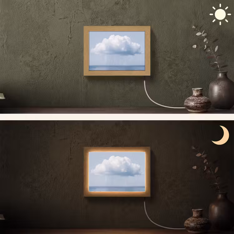 Lightbox - Wandlamp - Wolk - Regen - Natuur — 3