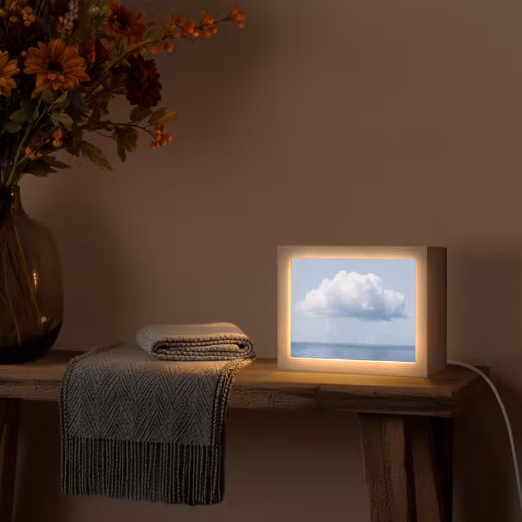 Lightbox - Wandlamp - Wolk - Regen - Natuur — 5
