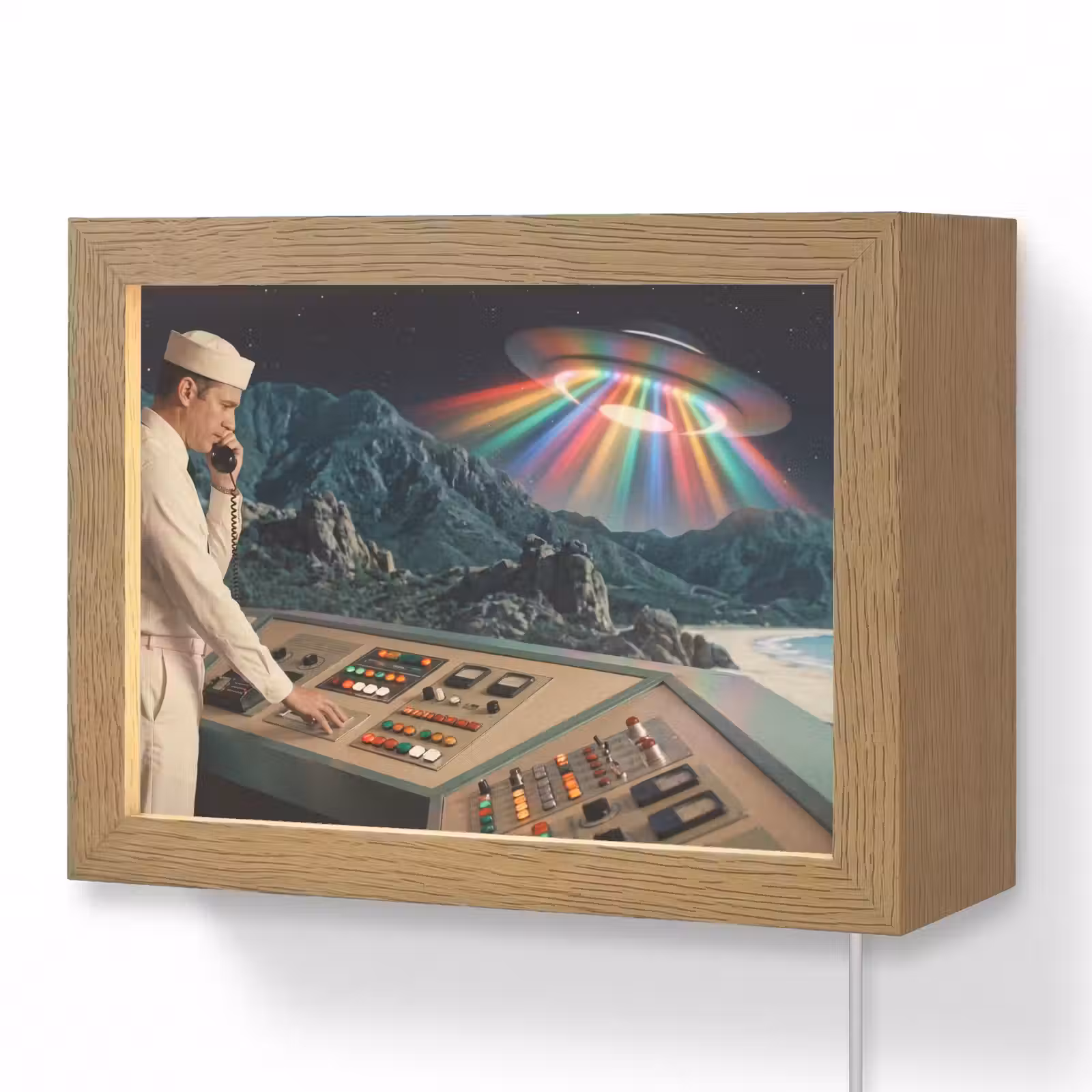 Lightbox - Wandlamp - Man - Controlekamer - Strand — 1