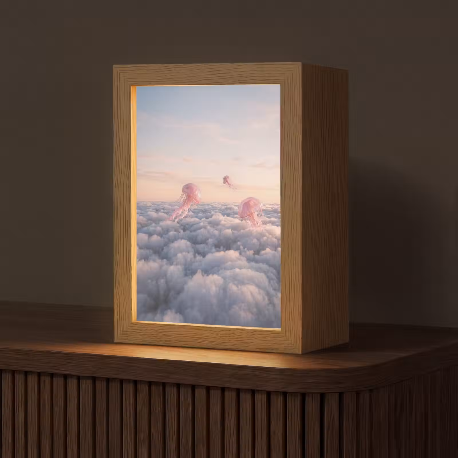 Tafellamp - Roze dier - Wolken — 1