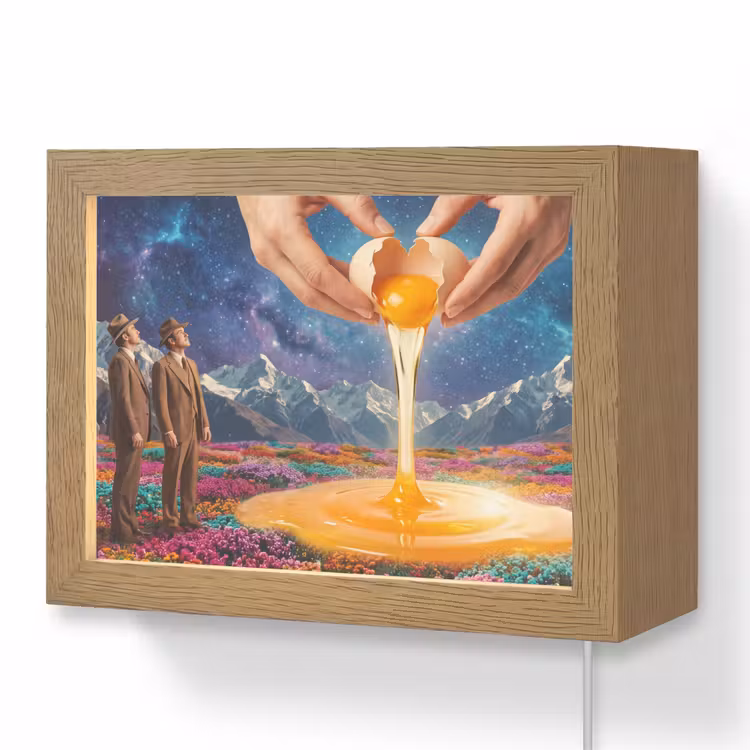 Lightbox - Wandlamp - Handen - Ei - Surrealisme — 1